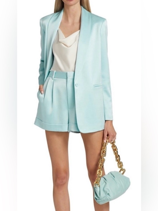 Alice + Olivia Jackets & Blazers - Alice + Olivia Yuriko Shawl Collar Blazer Powder Blue NWT Size 2